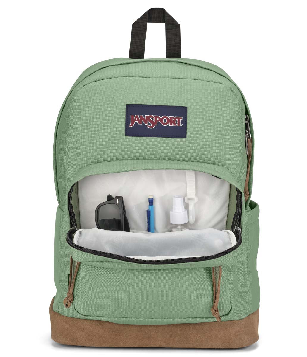 green jansport backpack black leather bottom Fubu Collection Streetwear Cargo Patchwork Style Hip Hop Cargo Carpenter Jeans featuring tightly woven ripstop canvas and a full leather bottom embossed with the JS logo Jansport Tire Bottom Backpack Black