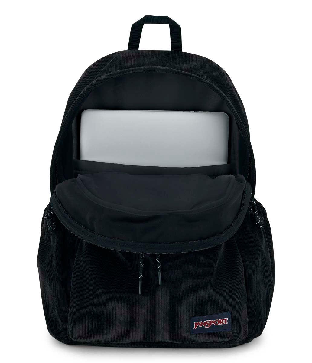 black jansport corduroy backpack LOUNGE PACK FX Black